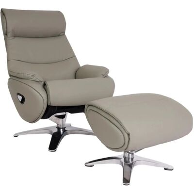 MCW Relaxsessel mit Hocker K98 Grau MCW Relaxsessel mit Hocker K98 Grau
