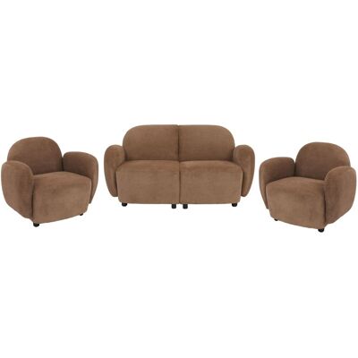 MCW Wohnzimmer-Set P33 Stoff/Textil Chenille Öko-Tex Braun MCW Wohnzimmer-Set P33 Stoff/Textil Chenille Öko-Tex Braun