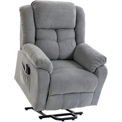 HOMCOM Fernsehsessel mit Aufstehhilfe Polyester Stahl 92B x 102T x 104H cm Hellgrau HOMCOM Fernsehsessel mit Aufstehhilfe Polyester Stahl 92B x 102T x 104H cm Hellgrau