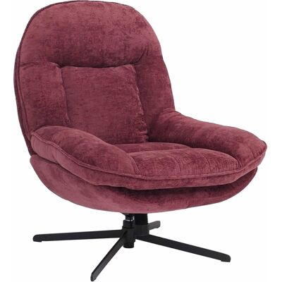 MCW Relaxsessel P32 Drehbar Metall Stoff/Textil Chenille Beere MCW Relaxsessel P32 Drehbar Metall Stoff/Textil Chenille Beere