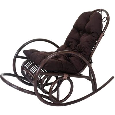 MCW Schaukelstuhl C40 Rattan Auflage Braun MCW Schaukelstuhl C40 Rattan Auflage Braun