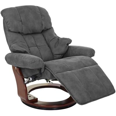 Robas Lund MCA Relaxsessel Calgary 2 Stoff/Textil 150kg Belastbar Dunkelgrau Walnuss-Optik Robas Lund MCA Relaxsessel Calgary 2 Stoff/Textil 150kg Belastbar Dunkelgrau Walnuss-Optik