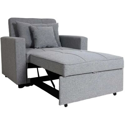 MCW Schlafsessel L90 Hellgrau Stoff/Textil MCW Schlafsessel L90 Hellgrau Stoff/Textil