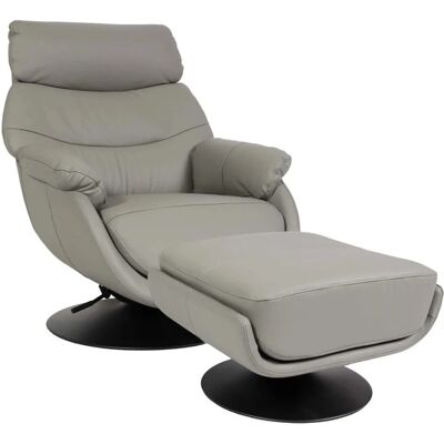 MCW Relaxsessel mit Hocker K99 Grau MCW Relaxsessel mit Hocker K99 Grau