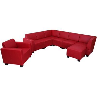 MCW Modular Sofa-System Lyon 6-1-1 Kunstleder Rot MCW Modular Sofa-System Lyon 6-1-1 Kunstleder Rot