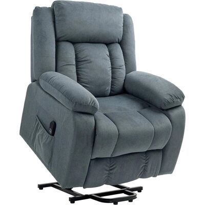HOMCOM Fernsehsessel mit Aufstehhilfe Polyester Stahl Grau 92B x 94T x 105H cm HOMCOM Fernsehsessel mit Aufstehhilfe Polyester Stahl Grau 92B x 94T x 105H cm
