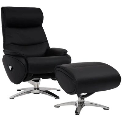 MCW Relaxsessel mit Hocker K98 Schwarz MCW Relaxsessel mit Hocker K98 Schwarz