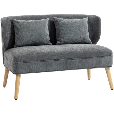 HOMCOM 2-Sitzer-Sofa Polyester 117L x 65B x 78,5H cm Grau HOMCOM 2-Sitzer-Sofa Polyester 117L x 65B x 78,5H cm Grau