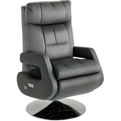 HOMCOM Elektrischer Relaxsessel Stahl Polyester 84L x 69B x 118-124H cm Dunkelgrau HOMCOM Elektrischer Relaxsessel Stahl Polyester 84L x 69B x 118-124H cm Dunkelgrau