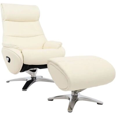 MCW Relaxsessel mit Hocker K98 Creme-Weiß MCW Relaxsessel mit Hocker K98 Creme-Weiß