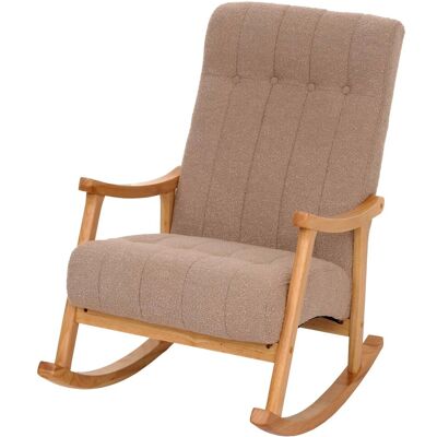 MCW Schaukelstuhl K10 Holz MVG Stoff/Textil Bouclé 450g/m² Taupe Gestell Natur MCW Schaukelstuhl K10 Holz MVG Stoff/Textil Bouclé 450g/m² Taupe Gestell Natur