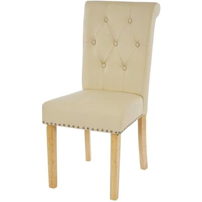 MCW Esszimmerstuhl Chesterfield Il 2er-Set Kunstleder Creme Helle Beine MCW Esszimmerstuhl Chesterfield Il 2er-Set Kunstleder Creme Helle Beine