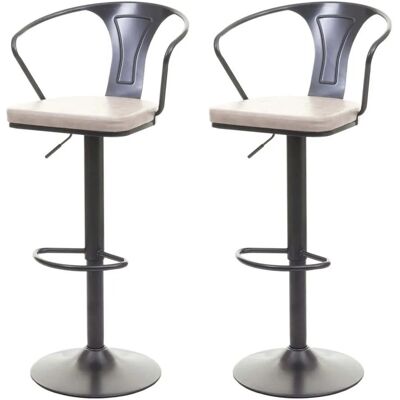 MCW Barhocker H10b 2er-Set Vintage Schwarz-creme MCW Barhocker H10b 2er-Set Vintage Schwarz-creme