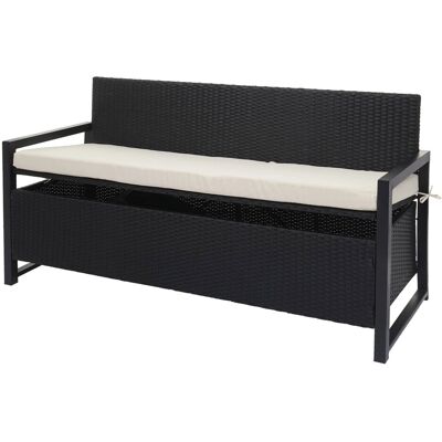 MCW Poly-Rattan 3er Sitzbank F39 anthrazit Kissen Creme MCW Poly-Rattan 3er Sitzbank F39 anthrazit Kissen Creme