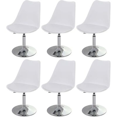 MCW Esszimmerstuhl Vaasa T501 6er-Set Weiß Chromfuß MCW Esszimmerstuhl Vaasa T501 6er-Set Weiß Chromfuß