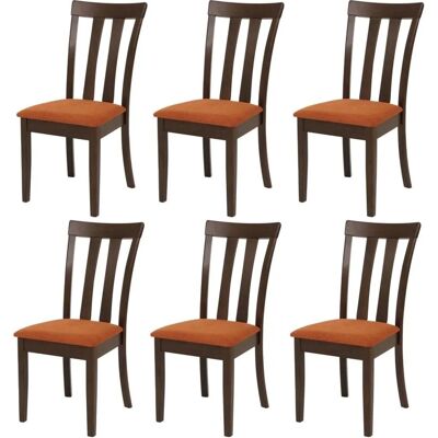 MCW Esszimmerstuhl G46 6er-Set Dunkles Gestell Orange MCW Esszimmerstuhl G46 6er-Set Dunkles Gestell Orange
