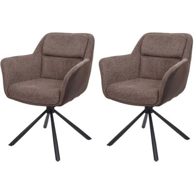 MCW Esszimmerstuhl K33 2er-Set Kunstleder Braun-dunkelbraun MCW Esszimmerstuhl K33 2er-Set Kunstleder Braun-dunkelbraun