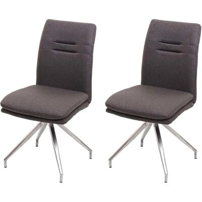 MCW Esszimmerstuhl H70 2er-Set Grau-Braun MCW Esszimmerstuhl H70 2er-Set Grau-Braun