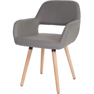 MCW Esszimmerstuhl A50 II Kunstleder Taupe-Grau Helle Beine MCW Esszimmerstuhl A50 II Kunstleder Taupe-Grau Helle Beine