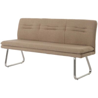 MCW Sitzbank H70 Lehne Stoff/Textil Bouclé Edelstahl Gebürstet 180cm Coffee-Braun MCW Sitzbank H70 Lehne Stoff/Textil Bouclé Edelstahl Gebürstet 180cm Coffee-Braun