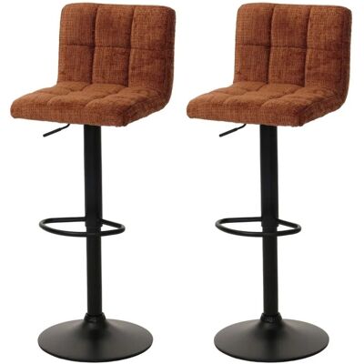MCW Barhocker G87 2er-Set Terracotta Stoff Chenille MCW Barhocker G87 2er-Set Terracotta Stoff Chenille