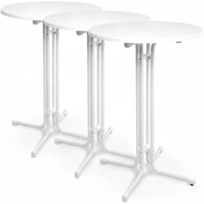 Beautissu Bellini Stehtisch Ø80xH110cm Weiß 3tlg Beautissu Bellini Stehtisch Ø80xH110cm Weiß 3tlg