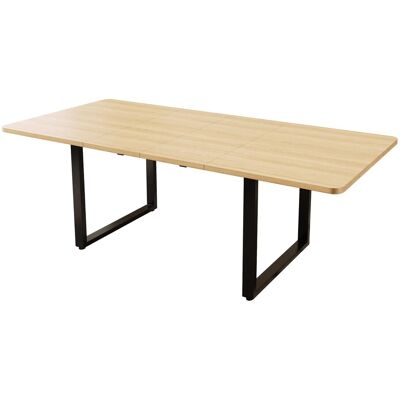 Merax Ausziehbarer Esstisch 140 180 220 cm mit Metallbeinen Eiche 6 Bis 10 Personen Merax Ausziehbarer Esstisch 140 180 220 cm mit Metallbeinen Eiche 6 Bis 10 Personen