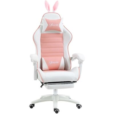 Vinsetto Gaming-Stuhl Kunstleder Schaumstoff 65L x 63B x 136-142H cm Rosa Vinsetto Gaming-Stuhl Kunstleder Schaumstoff 65L x 63B x 136-142H cm Rosa