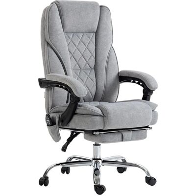 Vinsetto Bürostuhl mit Massagefunktion Polyester Stahl 72L x 67B x 111-119H cm Grau Vinsetto Bürostuhl mit Massagefunktion Polyester Stahl 72L x 67B x 111-119H cm Grau