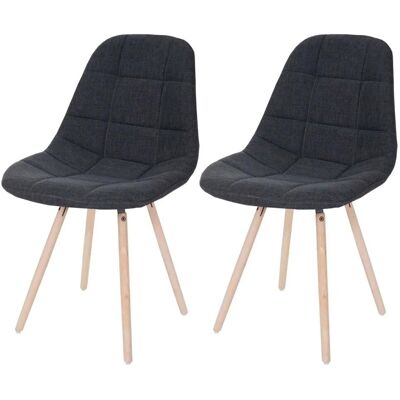 MCW Esszimmerstuhl A60 I 2er-Set Stoff/Textil Dunkelgrau MCW Esszimmerstuhl A60 I 2er-Set Stoff/Textil Dunkelgrau