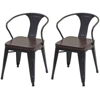 MCW Esszimmerstuhl H10d 2er-Set Schwarz-Braun MCW Esszimmerstuhl H10d 2er-Set Schwarz-Braun