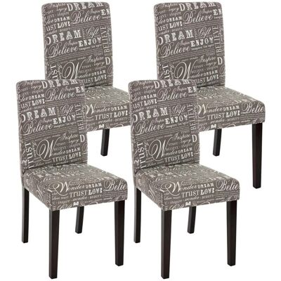 MCW Modell - Graue Stoff Esszimmerstühle - 4er-Set MCW Modell - Graue Stoff Esszimmerstühle - 4er-Set