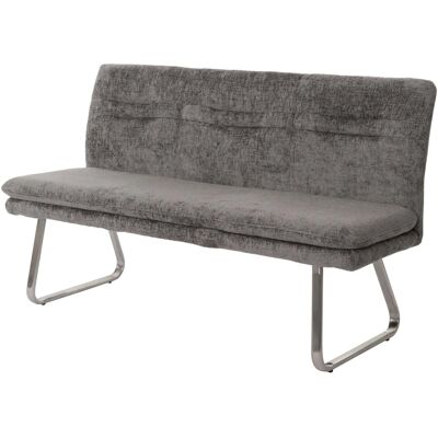 MCW Sitzbank H70 Lehne Stoff/Textil Chenille Edelstahl Gebürstet 160cm Dunkelgrau MCW Sitzbank H70 Lehne Stoff/Textil Chenille Edelstahl Gebürstet 160cm Dunkelgrau