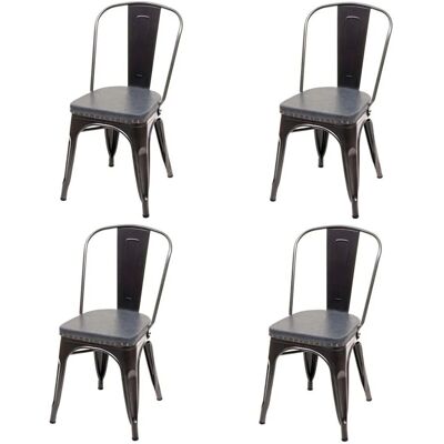 MCW Esszimmerstuhl H10e 4er Set Schwarz-Grau MCW Esszimmerstuhl H10e 4er Set Schwarz-Grau