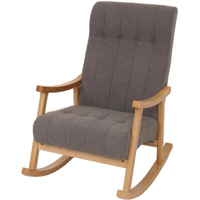 MCW Schaukelstuhl K10 Holz MVG Stoff/Textil Bouclé 450g/m² Dunkelgrau Gestell Natur MCW Schaukelstuhl K10 Holz MVG Stoff/Textil Bouclé 450g/m² Dunkelgrau Gestell Natur