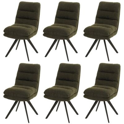 MCW Esszimmerstuhl G66 Boucle 6er-Set Grün MCW Esszimmerstuhl G66 Boucle 6er-Set Grün