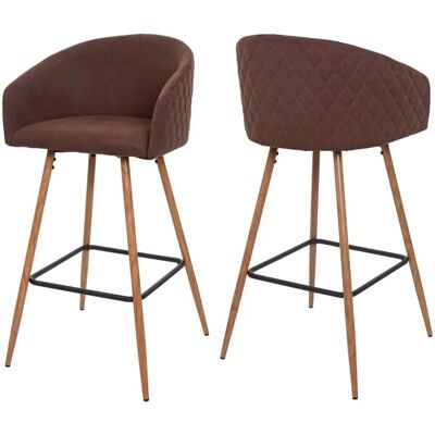 MCW Barhocker D72 2er-Set Stoff/Textil Braun MCW Barhocker D72 2er-Set Stoff/Textil Braun