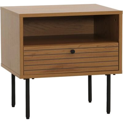 MCW Nachttisch N78 Skandinavischer Stil Metall Holz Melamin 50x40x50cm Natur MCW Nachttisch N78 Skandinavischer Stil Metall Holz Melamin 50x40x50cm Natur