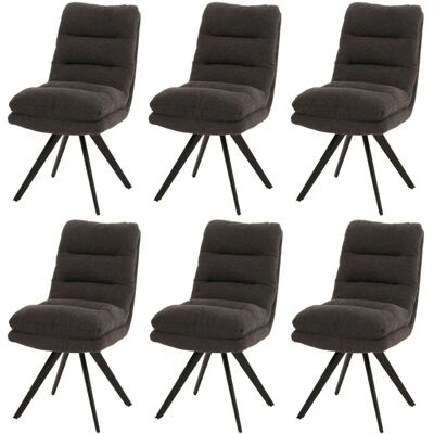 MCW Esszimmerstuhl G66 Boucle 6er-Set Dunkelgrau MCW Esszimmerstuhl G66 Boucle 6er-Set Dunkelgrau