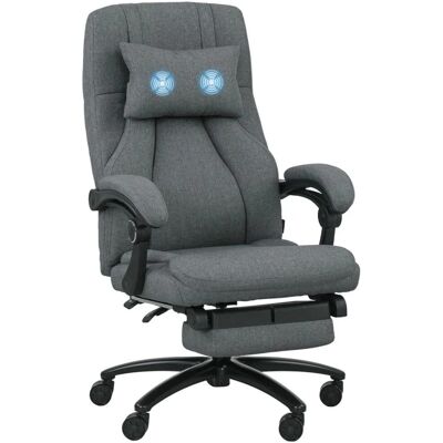 Vinsetto Massage-Bürostuhl Polyester 64B x 74T x 109-117H cm Dunkelgrau Vinsetto Massage-Bürostuhl Polyester 64B x 74T x 109-117H cm Dunkelgrau