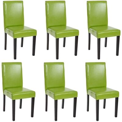 MCW Esszimmerstuhl Littau Kunstleder 6er-Set Kunstleder Grün Dunkle Beine MCW Esszimmerstuhl Littau Kunstleder 6er-Set Kunstleder Grün Dunkle Beine