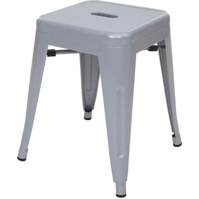 MCW A73-H-6 Metallhocker - Stapelbar, Industriell, Grau - Hocker MCW A73-H-6 Metallhocker - Stapelbar, Industriell, Grau - Hocker