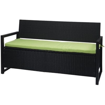 MCW Poly-Rattan 3er Sitzbank F39 anthrazit Kissen Grün MCW Poly-Rattan 3er Sitzbank F39 anthrazit Kissen Grün