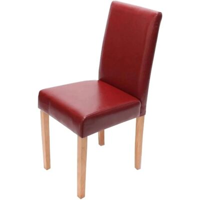 MCW Esszimmerstuhl Littau Rot Helle Beine Leder MCW Esszimmerstuhl Littau Rot Helle Beine Leder