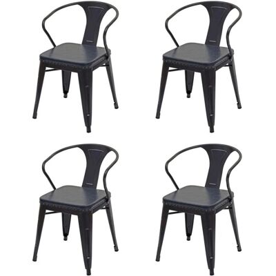 MCW Esszimmerstuhl H10d 4er-Set Schwarz-Grau MCW Esszimmerstuhl H10d 4er-Set Schwarz-Grau