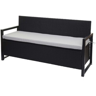 MCW Poly-Rattan 3er Sitzbank F39 anthrazit Kissen Grau MCW Poly-Rattan 3er Sitzbank F39 anthrazit Kissen Grau