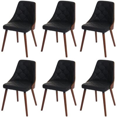 MCW Esszimmerstuhl A75 6er-Set Kunstleder Schwarz MCW Esszimmerstuhl A75 6er-Set Kunstleder Schwarz