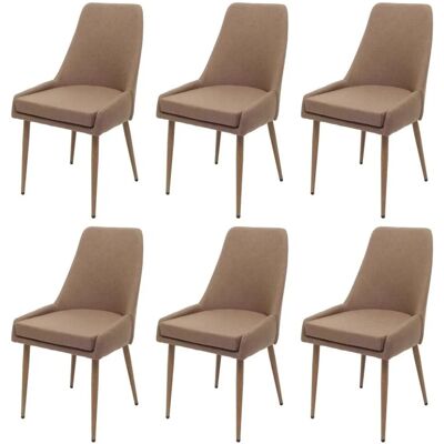 MCW Esszimmerstuhl O27 6er-Set Braun MCW Esszimmerstuhl O27 6er-Set Braun