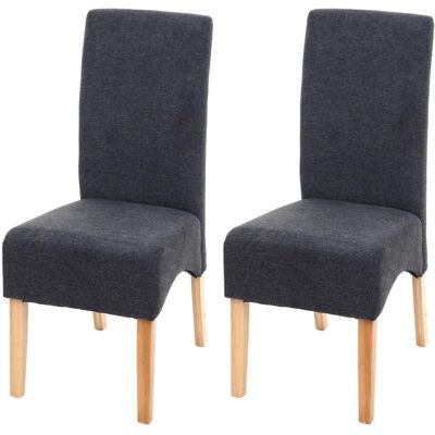 MCW Esszimmerstuhl Crotone 2er-Set Dunkelgrau Helle Beine MCW Esszimmerstuhl Crotone 2er-Set Dunkelgrau Helle Beine