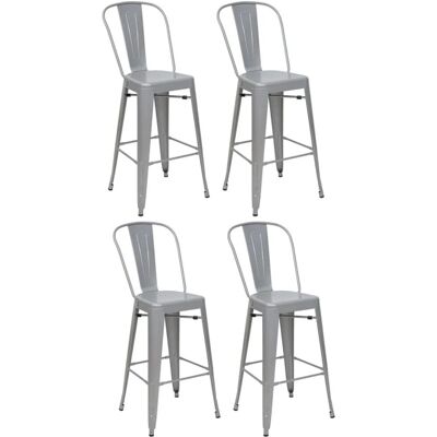 MCW Barhocker A73 Metall 4er Set Grau MCW Barhocker A73 Metall 4er Set Grau